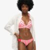 Bas de bikini moulant à rayures