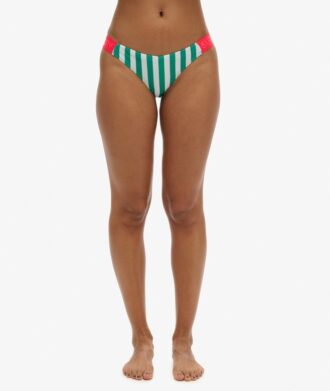Bas de bikini moulant à rayures