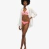 Bas de bikini moulant à rayures