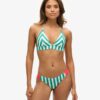 Bas de bikini moulant à rayures
