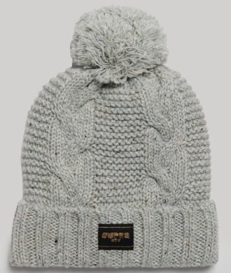 Bonnet en maille torsadée