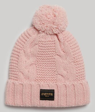 Bonnet en maille torsadée