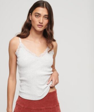 Caraco en Organic Cotton à dentelle et côtes
