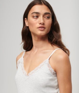 Caraco en Organic Cotton à dentelle et côtes