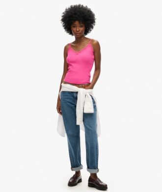 Caraco en Organic Cotton à dentelle et côtes
