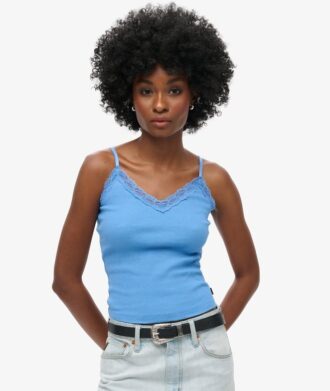 Caraco Vintage en Organic Cotton à bordures en dentelle