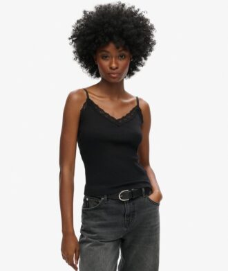 Caraco Vintage en Organic Cotton à bordures en dentelle