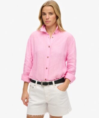 Chemise boyfriend décontractée en lin