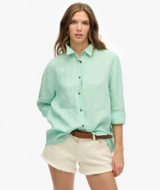 Chemise boyfriend décontractée en lin