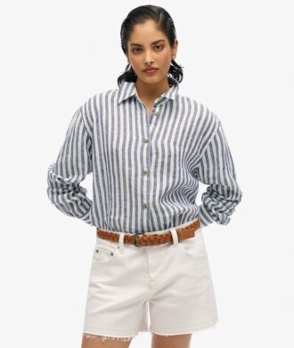Chemise boyfriend décontractée en lin