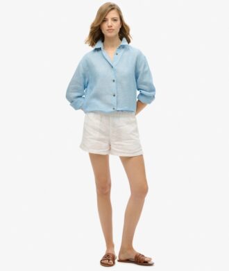 Chemise boyfriend décontractée en lin