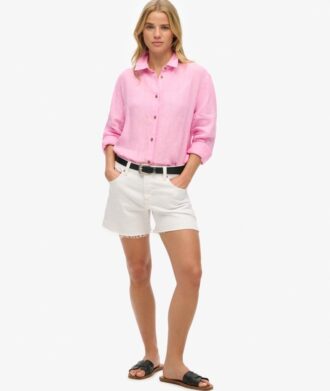 Chemise boyfriend décontractée en lin