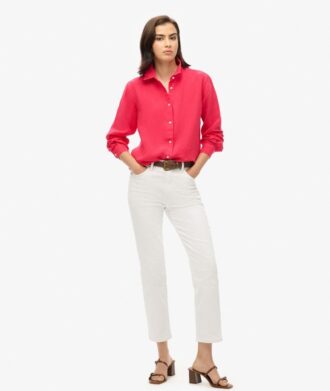 Chemise boyfriend décontractée en lin