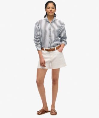 Chemise boyfriend décontractée en lin
