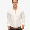 Chemise décontractée en lin à manches longues Chemise décontractée en lin à manches longues