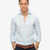 Chemise décontractée en lin à manches longues Chemise décontractée en lin à manches longues