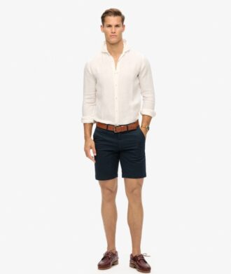 Chemise décontractée en lin à manches longues
