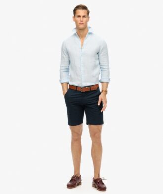 Chemise décontractée en lin à manches longues
