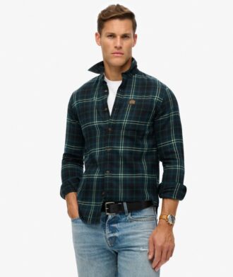 Chemise de bûcheron en coton à manches longues