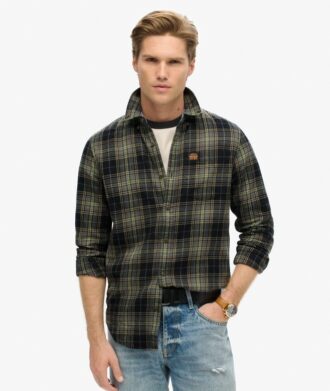 Chemise de bûcheron en coton à manches longues