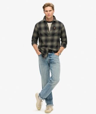 Chemise de bûcheron en coton à manches longues