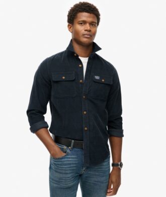 Chemise de travail en velours côtelé