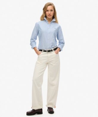 Chemise slim à manches longues Oxford