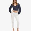 Crop top tissé à manches longues Crop top tissé à manches longues