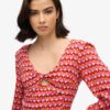 Crop top tissé à manches longues Crop top tissé à manches longues