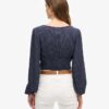Crop top tissé à manches longues Crop top tissé à manches longues