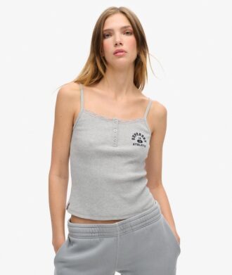 Débardeur à boutons et imprimé Athletic Essentials