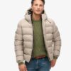 Doudoune Puffer en tweed à capuche