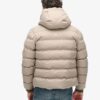 Doudoune Puffer en tweed à capuche