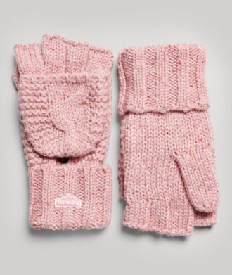 Gants en maille torsadée