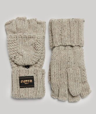 Gants en maille torsadée