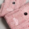 Gants en maille torsadée