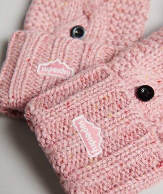 Gants en maille torsadée