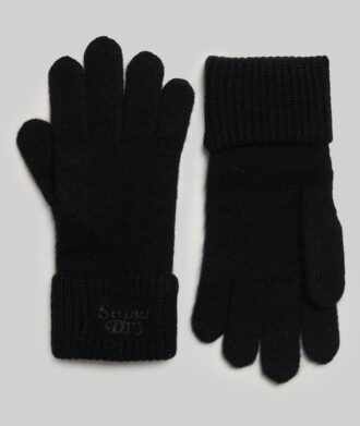 Gants en tricot côtelé