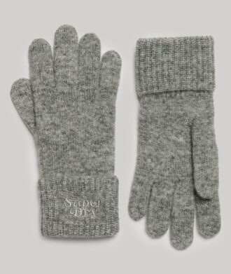 Gants en tricot côtelé