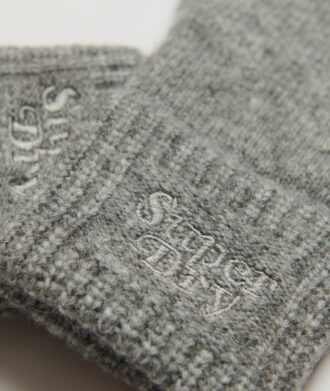 Gants en tricot côtelé