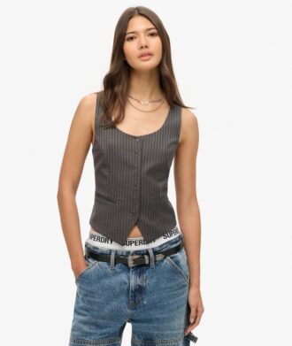 Gilet à dos en satin