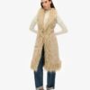 Gilet long afghan en fausse fourrure Gilet long afghan en fausse fourrure
