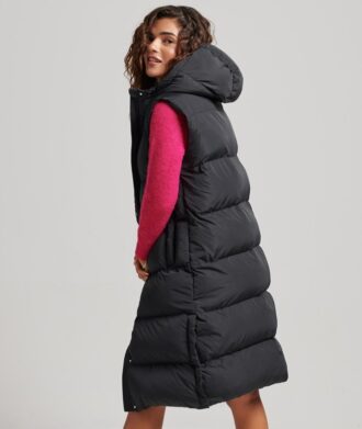 Gilet matelassé long Hooded