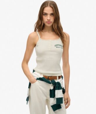 Haut à boutons et imprimé Athletic Essentials