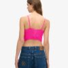 Haut corset court en maille froncée Haut corset court en maille froncée