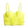 Haut corset court en maille froncée Haut corset court en maille froncée