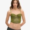 Haut corset en satin et dentelle Haut corset en satin et dentelle