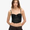 Haut corset en satin et dentelle Haut corset en satin et dentelle