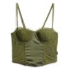 Haut corset en satin et dentelle Haut corset en satin et dentelle