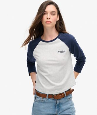 Haut de baseball à manches longues avec logo Essential
